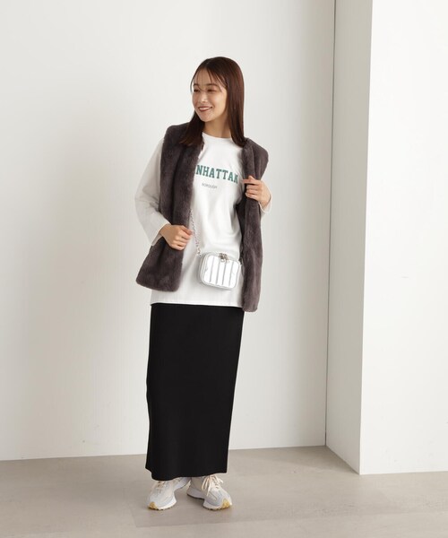 「N.(N. Natural Beauty Basic)」 ベスト MEDIUM グレイッシュベージュ レディース_画像5