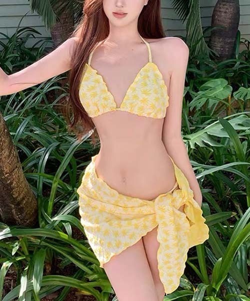 rady パレオビキニ水着　ボレロ付き　セットアップ　ラッシュガード　定価以下 center i 水着 パレオ付トロピカルビキニ レディース : ZOZOTOWN Yahoo