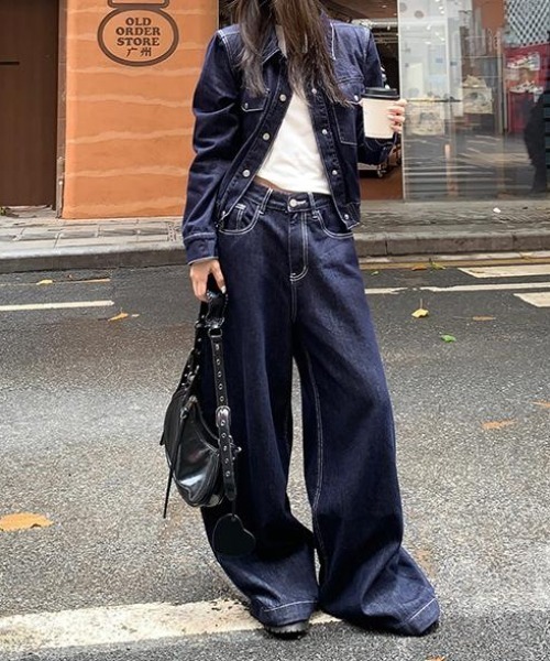「FAVORITO」 セットアップ X-LARGE ダークブルー レディース_画像3