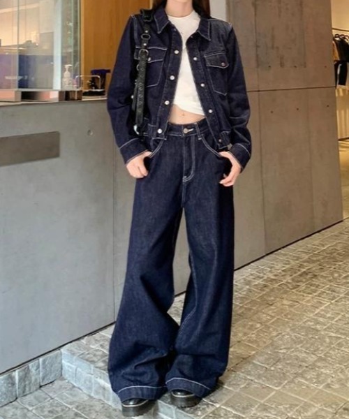 「FAVORITO」 セットアップ X-LARGE ダークブルー レディース_画像8