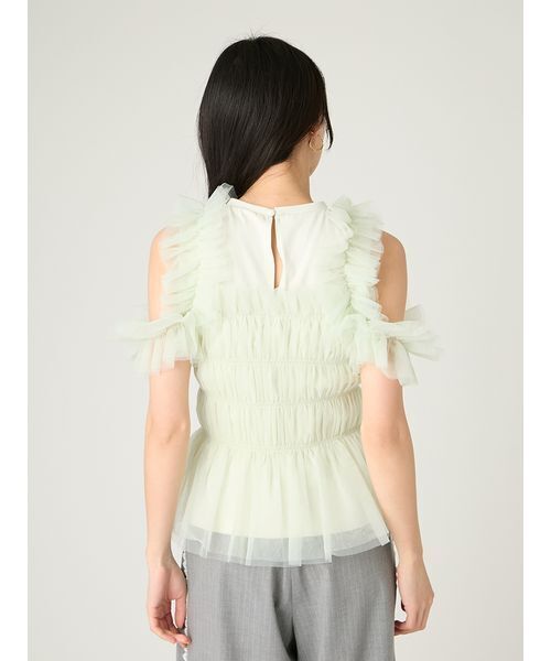 FRAY I.D（フレイ・アイディー） tシャツ 半袖 チュールコンビ2way