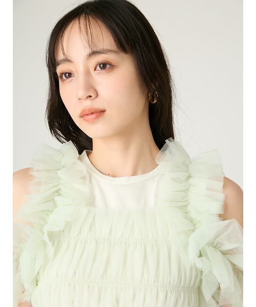 FRAY I.D（フレイ・アイディー） tシャツ 半袖 チュールコンビ2way