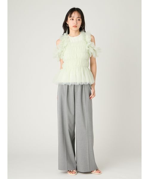 FRAY I.D（フレイ・アイディー） tシャツ 半袖 チュールコンビ2way