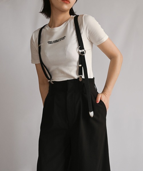 「An+u」 サスペンダー ONE SIZE グレー レディース_画像9
