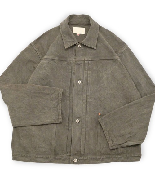 デニムジャケット gジャン 「YOKO SAKAMOTO」 PLEATS JACKET メンズ レディースの画像