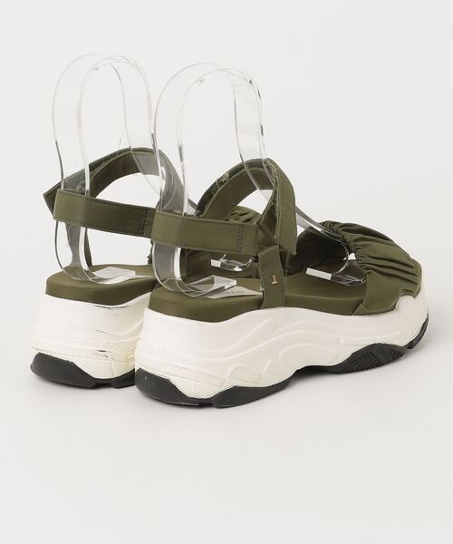 「LANVIN en Bleu」 フラットサンダル S(22.5cm) グリーン レディース_画像2
