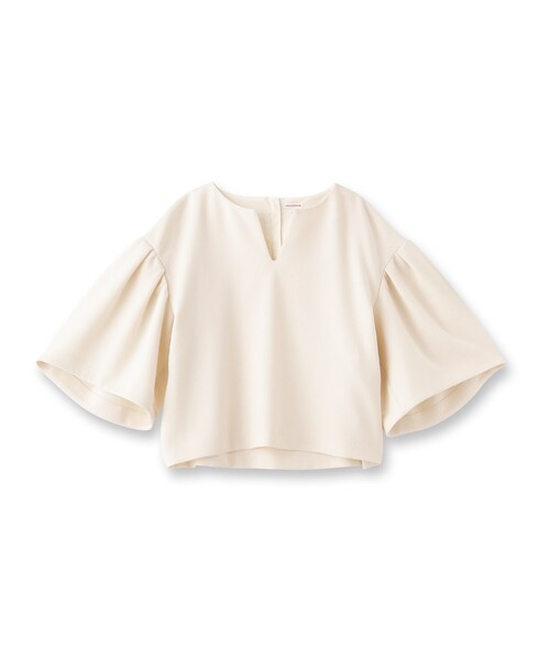 「DRESSTERIOR」 7分袖カットソー 36 ネイビー レディース_画像2