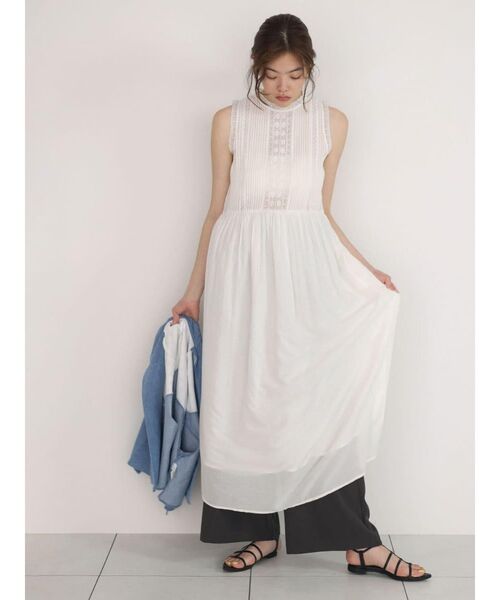 FIKA.（フィーカ） ワンピース Sleeveless lace panel onepiece