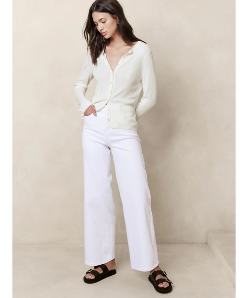 「BANANA REPUBLIC FACTORY STORE」 ニットカーディガン X-SMALL ライトグレー レディース_画像5