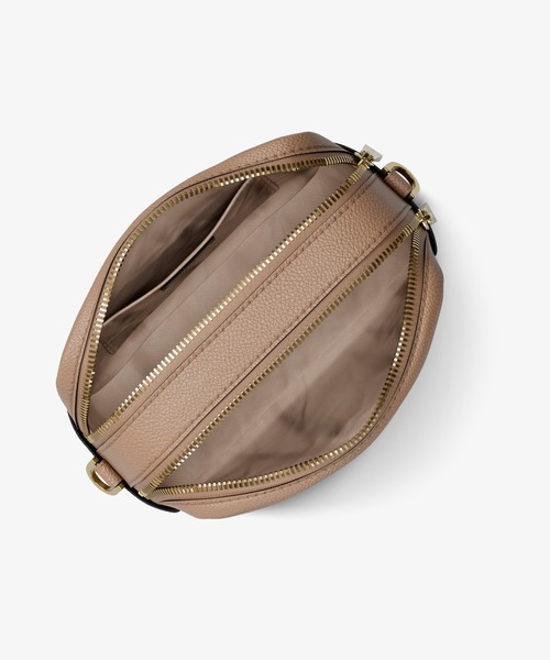 ショルダーバッグ バッグ BRYANT ぺブルレザー ダブルジップ チェーン カメラ クロスボディ ミディアム レディースの画像