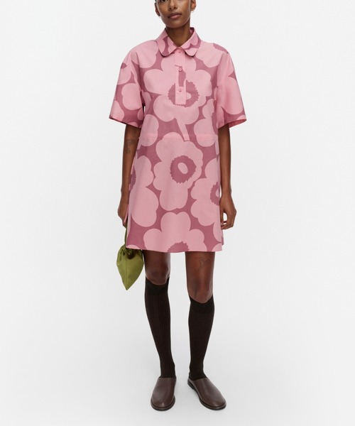 美品　marimekko ウニッコ 花柄 ひざ丈ワンピース 半袖 　36 marimekko（マリメッコ） ワンピース 半袖 Katkelma Unikko / dress