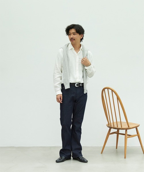 YANUK（ヤヌーク） ブーツカットデニムパンツ 31inch ネイビー メンズ