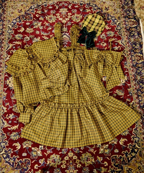 「kutir」 サロペットスカート SMALL イエロー レディース_画像9