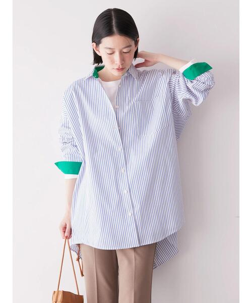 「AMERICAN HOLIC」 長袖シャツ L ブルー レディース_画像4