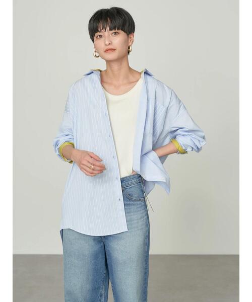 「AMERICAN HOLIC」 長袖シャツ L ブルー レディース_画像5