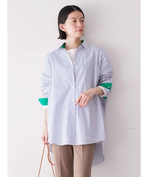 「AMERICAN HOLIC」 長袖シャツ L ブルー レディース_画像6