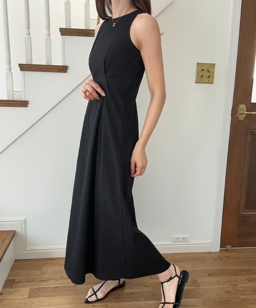 「LAUIR」 ノースリーブワンピース SMALL ブラウン レディース_画像6