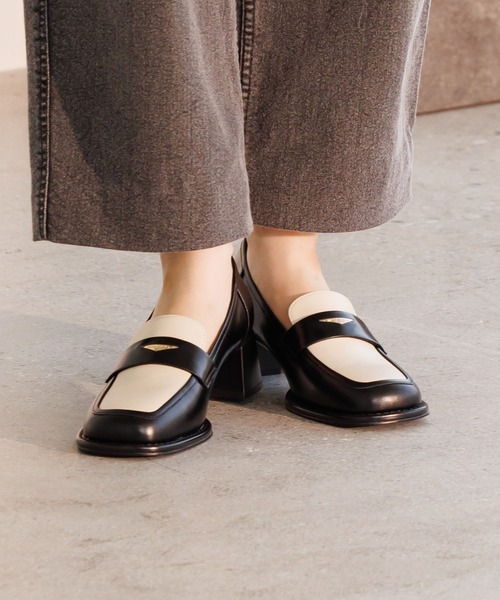 「HIMIKO」 シューズ 24.0cm ブラック×ホワイト レディース_画像6