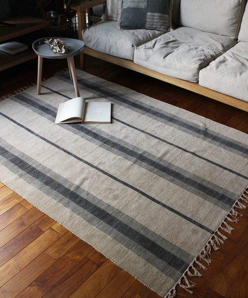 a.depeche（アデペシュ） ラグ ラグマット CHENILLE rug 1400 BKxBL