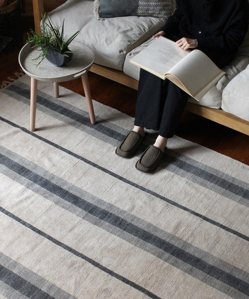 a.depeche（アデペシュ） ラグ ラグマット CHENILLE rug 1400 BKxBL
