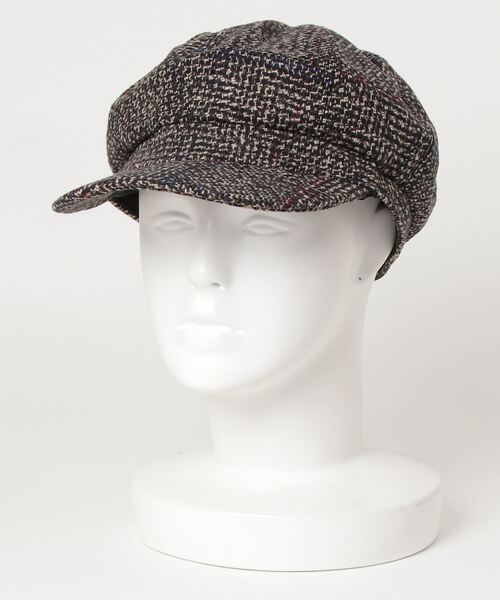 BLANC FICELLE 帽子 キャスケット ミックス柄 キャスケット レディース