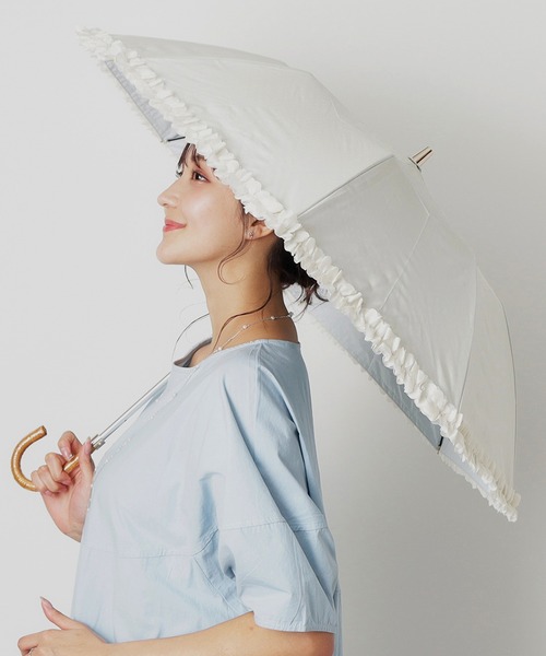 LANVIN en Bleu 折りたたみ傘 遮光 晴雨兼用折りたたみ日傘