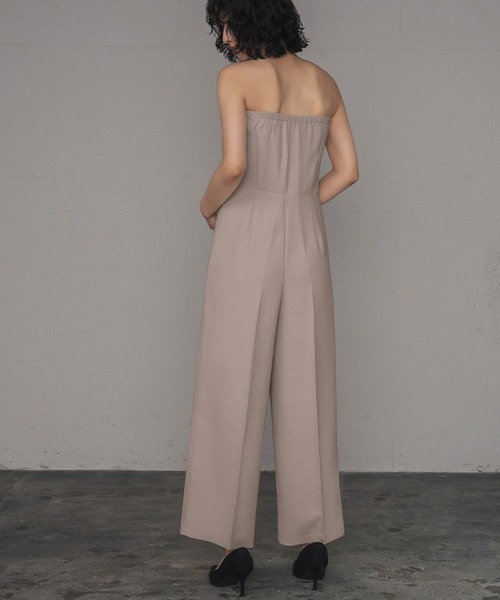 Flolia（フロリア） パンツドレス ノーカラージャケット