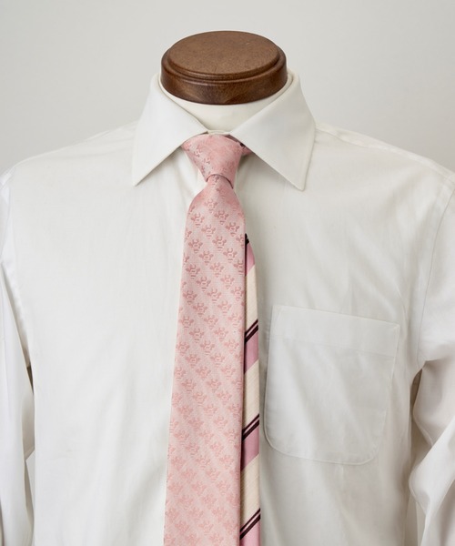 【新品タグ付き】ジラフ　1stアニバーサリーネクタイ giraffe（ジラフ） ネクタイ リバーシブルジラフレジメンタルタイ PINK