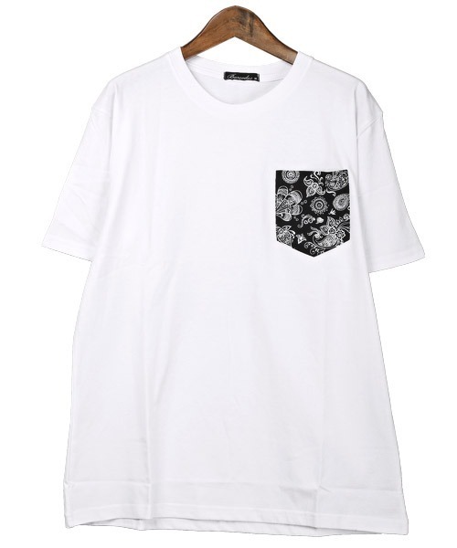 LUXSTYLE（ラグスタイル） tシャツ ペイズリー柄ポケットプリントT