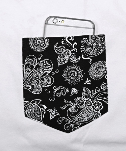 LUXSTYLE（ラグスタイル） tシャツ ペイズリー柄ポケットプリントT