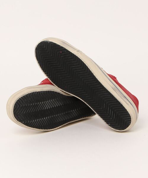 スニーカー GOLDEN GOOSE V-star2 sneakers dark red suede-laminated silver starの画像