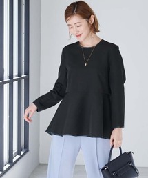 ur's tシャツ パイピングペプラムトップス レディース