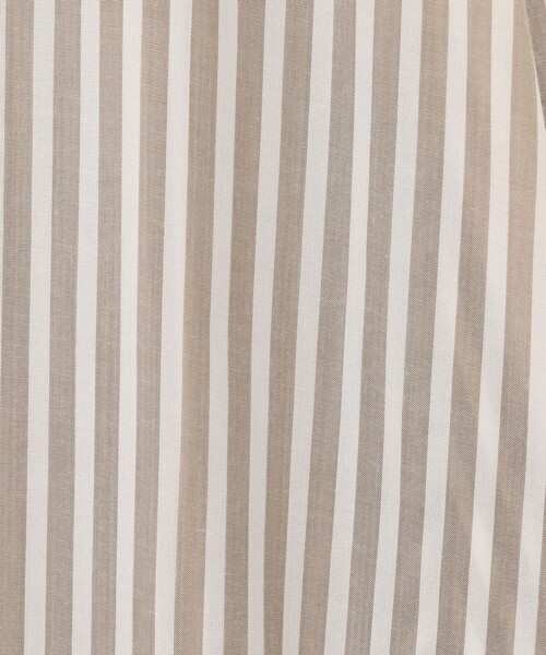 ICB シャツワンピース 「洗える」 キュプラローンストライプ  