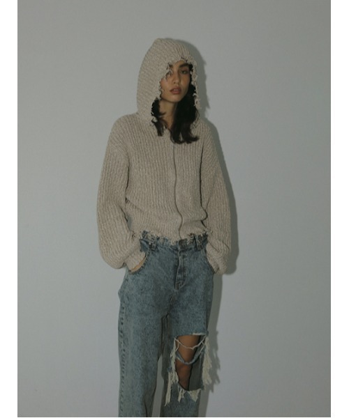 AMAIL コンパクトミニニット AMAIL（アマイル） ニット セーター Mix bulky hood knit レディース
