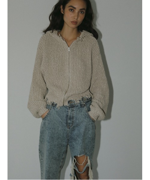 AMAIL アマイル ニット AMAIL（アマイル） ニット セーター Mix bulky hood knit レディース