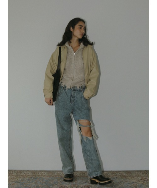 AMAIL（アマイル） ニット セーター Mix bulky hood knit レディース