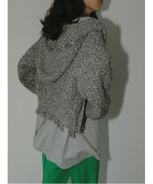 AMAIL コンパクトミニニット AMAIL（アマイル） ニット セーター Mix bulky hood knit レディース