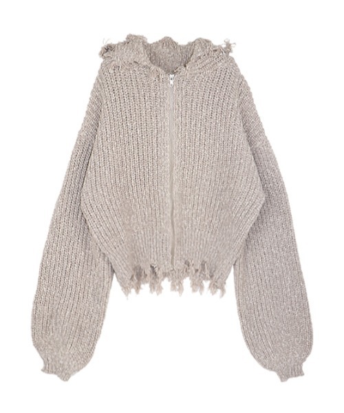 AMAIL コンパクトミニニット AMAIL（アマイル） ニット セーター Mix bulky hood knit レディース