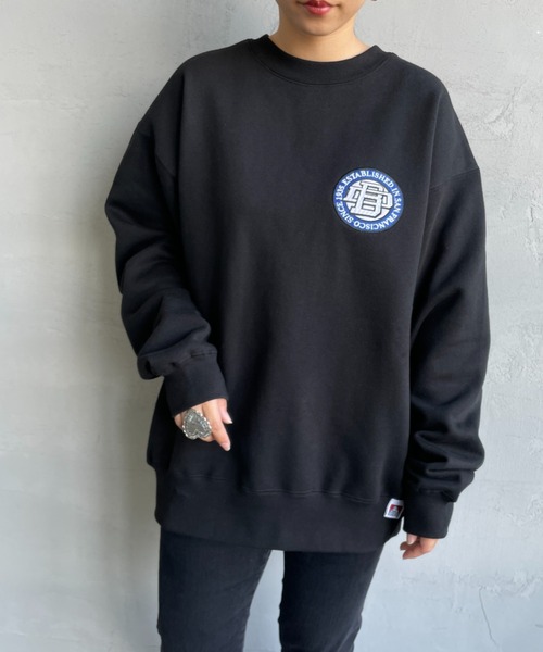 専用！BEN DAVIS ワッペン　スウェット　黒 BEN DAVIS スウェット ベンデイビス 2023 袖ロゴ ワッペン 刺繍