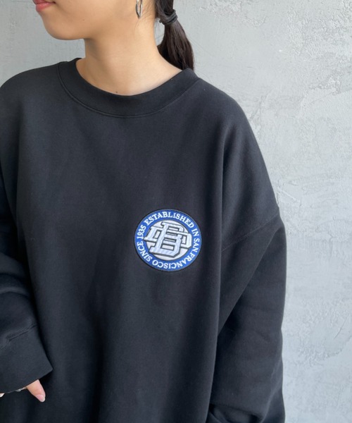 専用！BEN DAVIS ワッペン　スウェット　黒 BEN DAVIS スウェット ベンデイビス 2023 袖ロゴ ワッペン 刺繍