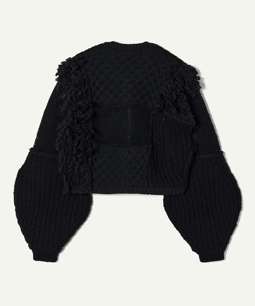 leinwande カーディガン Hand Knitted Patchwork Cardigan