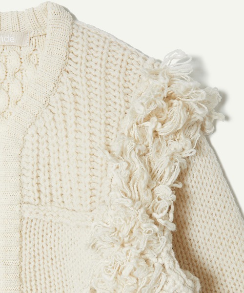 未使用品 LEINWANDE Patchwork Cardigan カーディガン leinwande mamas patchwork cardigan - メルカリ