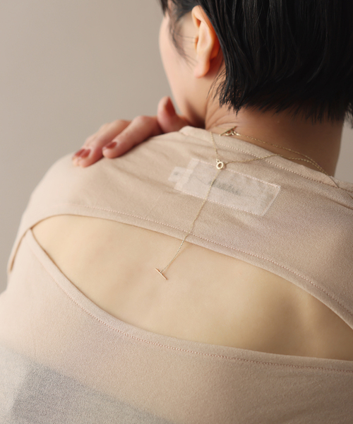 Lilas ネックレス Tバーラディアントチェーン60cmネックレス K10