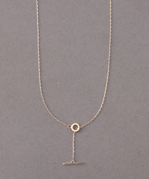 Lilas Tバーラディアントチェーン60センチネックレス Lilas ネックレス Tバーラディアントチェーン60cmネックレス K10