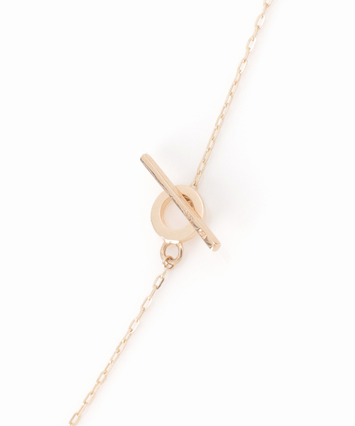 Lilas Tバーラディアントチェーン60センチネックレス Lilas ネックレス Tバーラディアントチェーン60cmネックレス K10