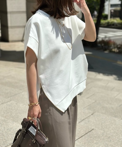 ライトダンボールサイドZIPクルーネックプルオーバー Emma