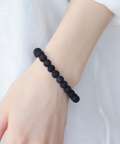 BEAMS JAPAN ブレスレット 神戸珠数店 / 山桜 藍 8mm メンズ