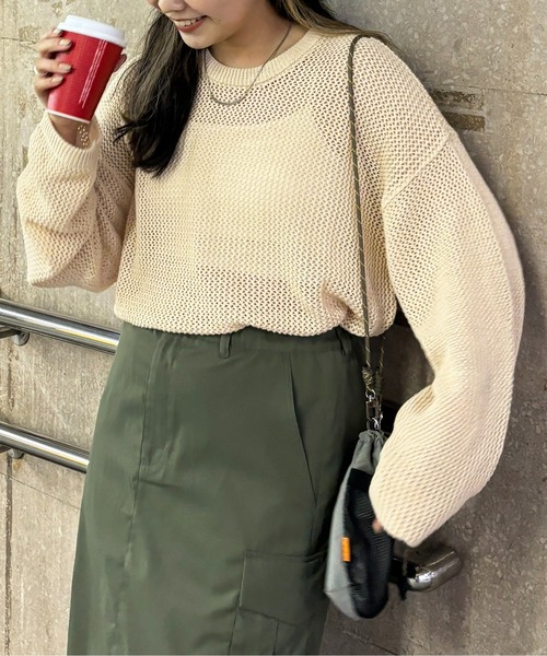 C.E cavempt メッシュ ニット セーター Mサイズ CPCM（シーピーシーエム） セーター ニット メッシュニットプル
