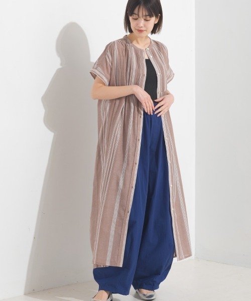 OMNES（ファッション） シャツワンピース コットンボイル総柄