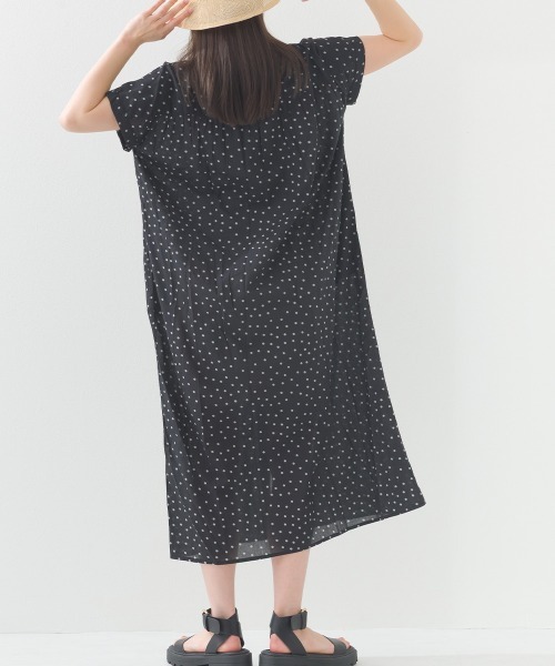 OMNES（ファッション） シャツワンピース コットンボイル総柄